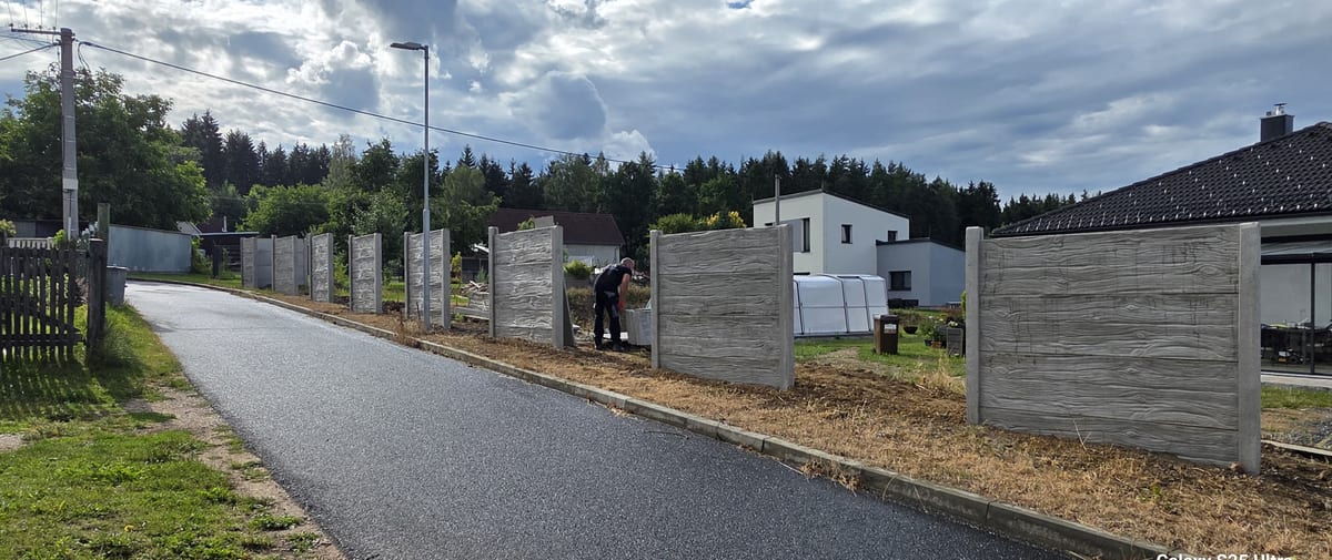 Realizace betonového plotu VM BETON 13